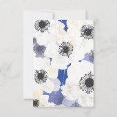 Carte de mariage Peacock & Anemone Flowers (Dos)