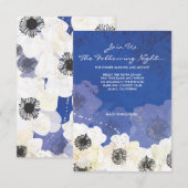 Carte de mariage Peacock & Anemone Flowers (Devant / Derrière)