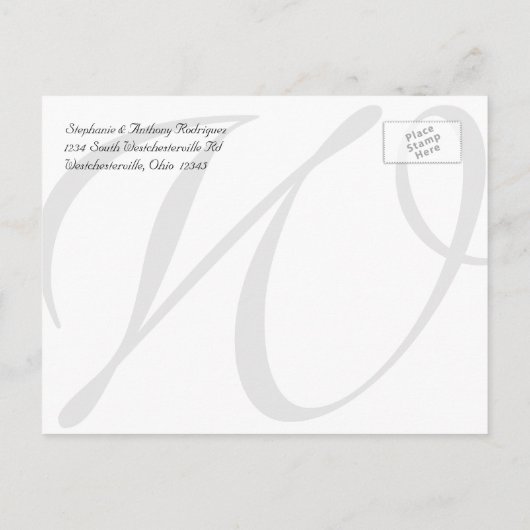 Carte de mariage personnalisable 'Save the Date' 3 (Dos)