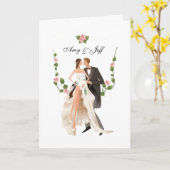 Carte de mariage personnalisée (Fleur jaune)
