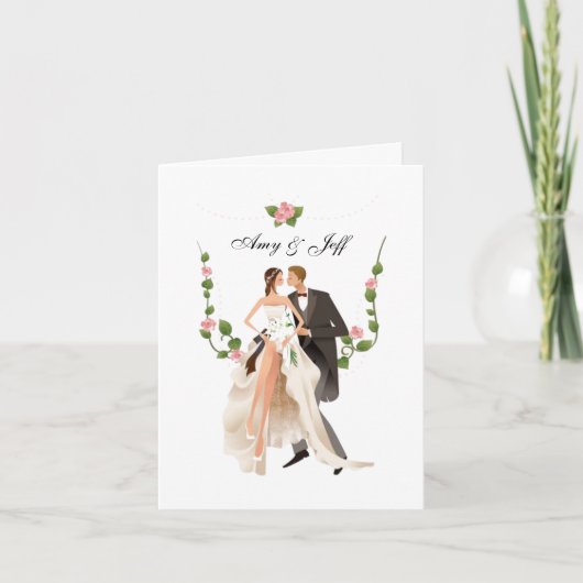 Carte de mariage personnalisée (Devant)