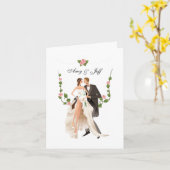 Carte de mariage personnalisée (Fleur jaune)