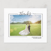 Carte de Mariage personnalisée Photo de la typogra (Devant)