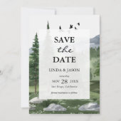 Carte de mariage personnalisée "Pine Tree Forest" (Devant)