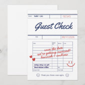 Carte de mariage personnalisée pour vérification d (Devant / Derrière)