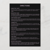 Carte de mariage personnalisée rose et noir (Dos)