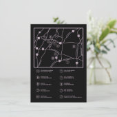 Carte de mariage personnalisée rose et noir (Debout devant)