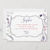 Carte de mariage personnalisée 'Seras-tu?' (Dos)