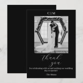 Carte de mariage personnaliséeThank You (Devant / Derrière)