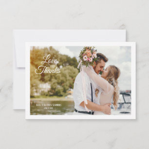 Carte de Mariage Photo Amour et Remerciements