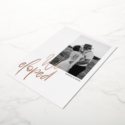Carte de mariage photo calligraphie moderne sous f (Rotation)