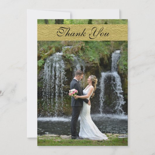 Carte de Mariage photo Merci simple (Devant)