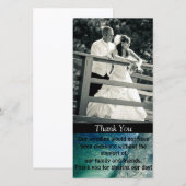 Carte de Mariage photo personnalisée Merci (Devant / Derrière)