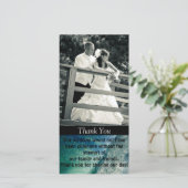 Carte de Mariage photo personnalisée Merci (Debout devant)