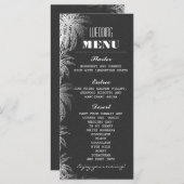 carte de mariage plage avec plateau de palmier (Devant / Derrière)