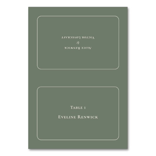 Carte de Mariage pliable Boho Sage Green Simple (Par défaut)