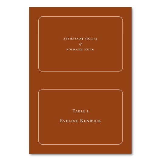 Carte de Mariage pliable Boho Terracotta simple (Par défaut)