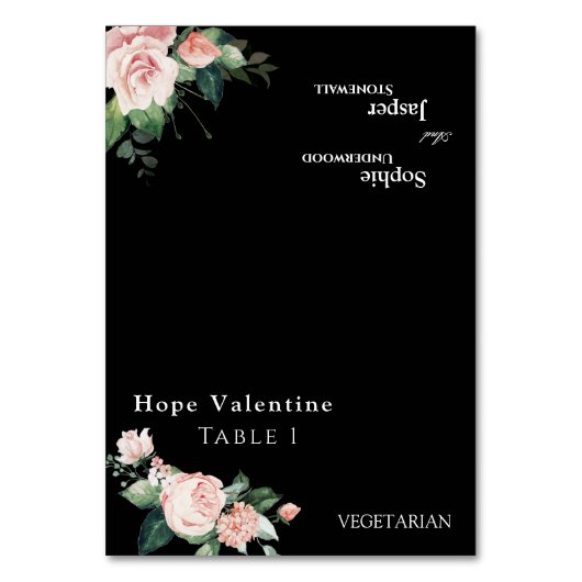 Carte de Mariage pliable Flush Black (Par défaut)