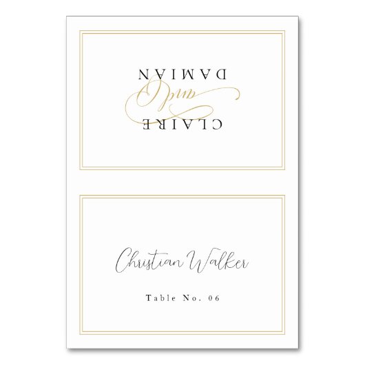 Carte de Mariage pliable simple Elegance Script (Par défaut)