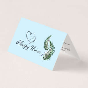 Carte de mariage pliée avec annonce Fern Nouvelle-