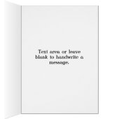 Carte de mariage pliée Crâne Sucre noir et blanc (Intérieur (Droit))