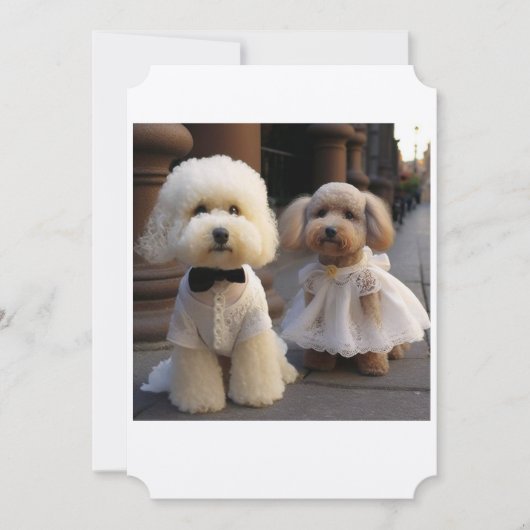 Carte de mariage pour amateur de chiens (Devant)