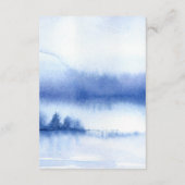 Carte de Mariage pour le paysage d'hiver bleu (Dos)