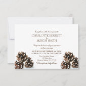 Carte de Mariage pour le Pinecone et le Snowflakes (Devant)