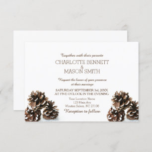Carte de Mariage pour le Pinecone et le Snowflakes