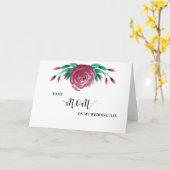 Carte de mariage pour ma mère (Fleur jaune)