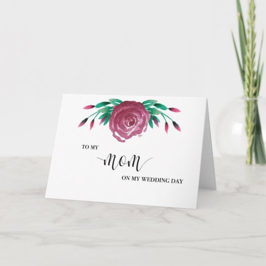 Carte de mariage pour ma mère (Devant)