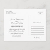carte de mariage pour une invitation Save the Date (Dos)