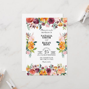 Carte de mariage pur à l'orange de Bourgogne