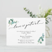 Carte de mariage reporté à l'eucalyptus : l'amour (Debout devant)