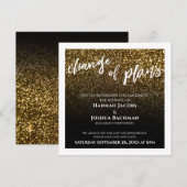 Carte de mariage reporté avec changement de plans  (Devant / Derrière)