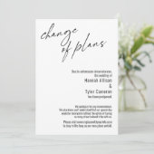 Carte de mariage reporté avec changement de plans  (Debout devant)