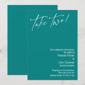 Carte de mariage reporté Contemporary Take Two ! e (Devant / Derrière)