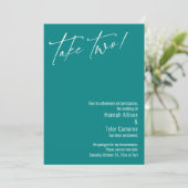 Carte de mariage reporté Contemporary Take Two ! T (Debout devant)