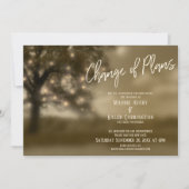 Carte de Mariage Reporté Éclairage d'Arbre Changem (Devant)