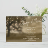 Carte de Mariage Reporté Éclairage d'Arbre Changem (Debout devant)