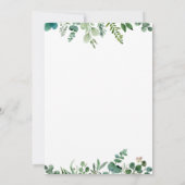 Carte de mariage reporté Eucalyptus Amour Patient (Dos)