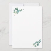 Carte de mariage reporté Eucalyptus : L'amour est (Dos)