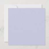Carte de mariage reporté Lavande Changement de pla (Dos)