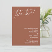 Carte de mariage reporté Modern Take Two ! (Debout devant)