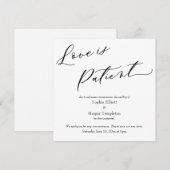 Carte de Mariage Reporté Simple et Élégante 'L'amo (Devant / Derrière)