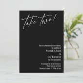Carte de mariage reporté Take Two moderne ! (Debout devant)