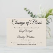 Carte de Mariage reportée à la carte Cream Change  (Debout devant)