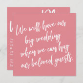 Carte de Mariage reportée à la fraise (Devant / Derrière)