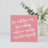 Carte de Mariage reportée à la fraise (Debout devant)