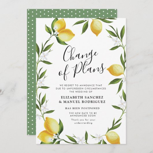 carte de mariage reportée avec un feuillage de cit (Devant / Derrière)